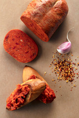 Whole Nduja Salami ready to slice