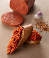 Nduja Salami on toasted bread made with free range pork