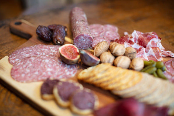 Taste Explosion Charcuterie board with Salami, Coppa and Bresaolo 
